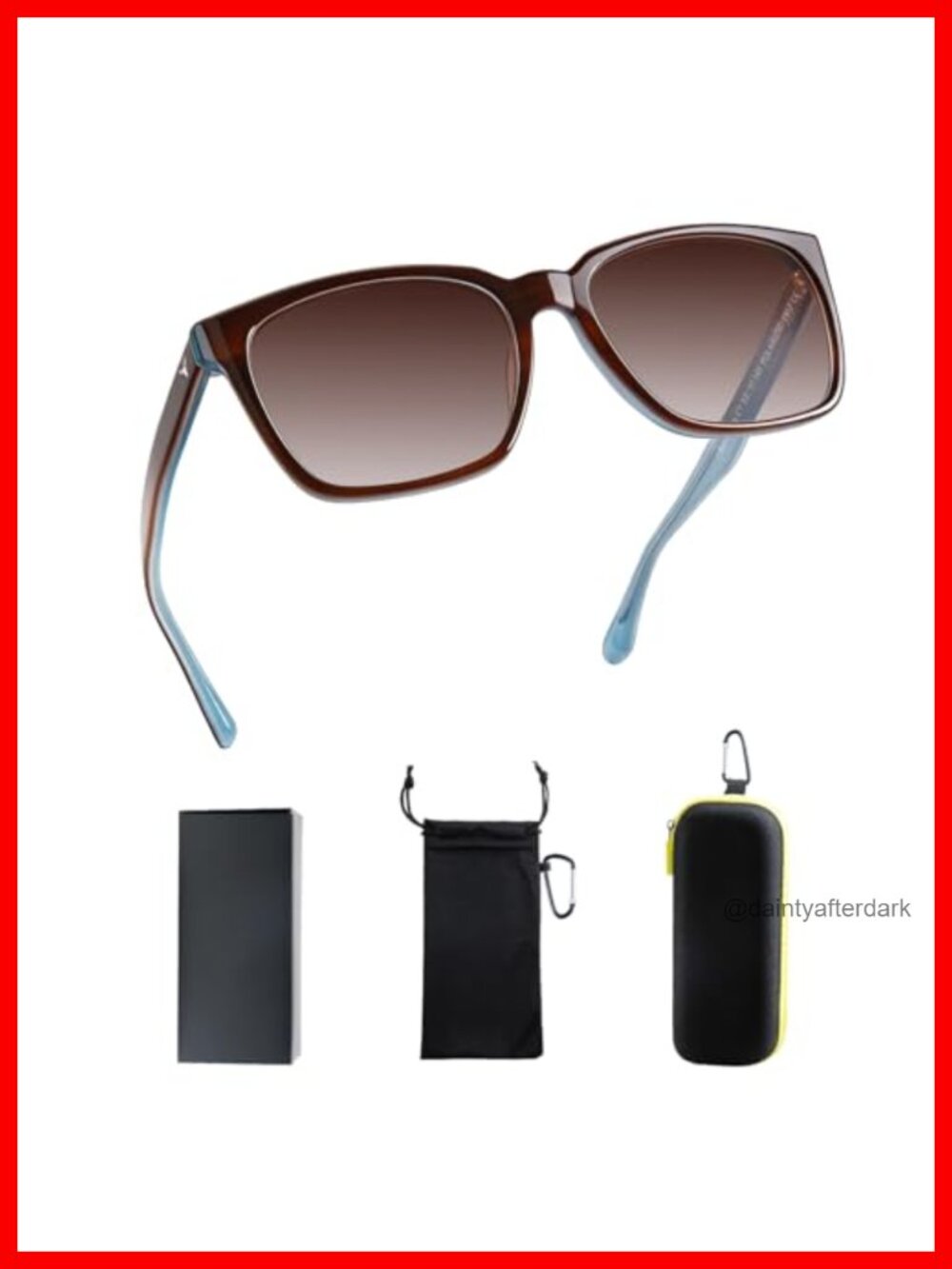 Square Polarized Sunglasses with UV400 Protection Unisex